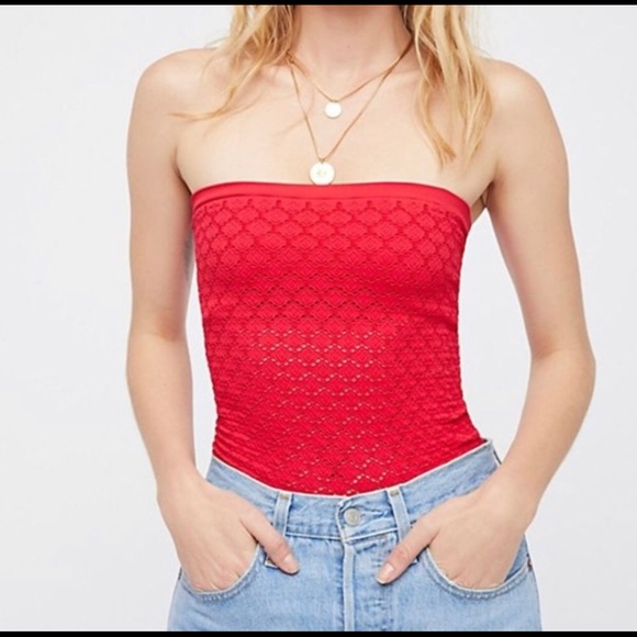 Free People Honey Textured Tube Red or Brown - Picture 3 of 7